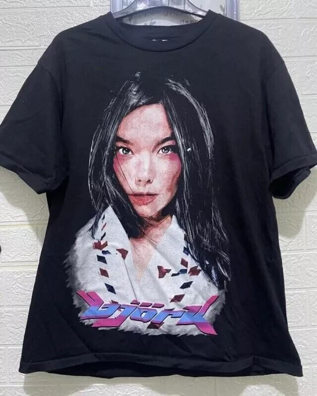 

Bjork Graphic Short Sleeve Shirt Black Unisex T shirt Reprint S5XL Men Women Unisex T-Shirt L