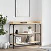 VidaXL Console Table with Shelves Sonoma Oak 100x30x80 Cm 837808