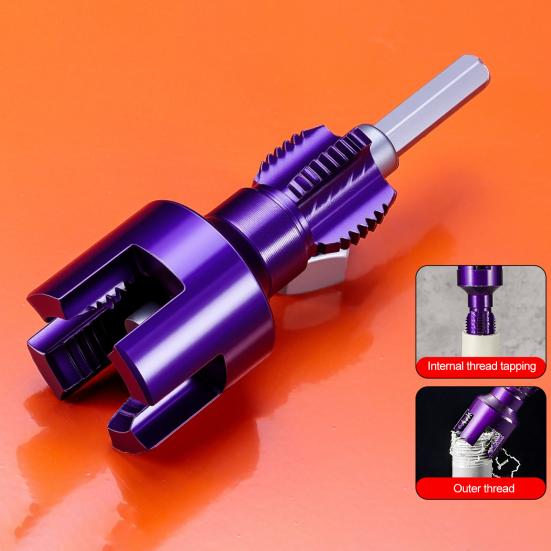 1/2Pcs Pipe Thread Cutting Tools Universal Dual-Function Integrated Internal External Pipe Threading Tools for Home Repair
