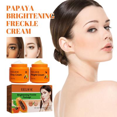 Papaya Whitening Freckle Cream Fades Facial Freckles and Dark Spots, Brightens and Moisturizes Skin Morning and Night Cream