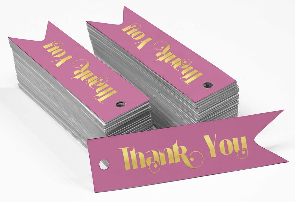 Inkdotpot Gold Foil Paper Hang Tags Thank You Bridal Shower Favor Tags 100