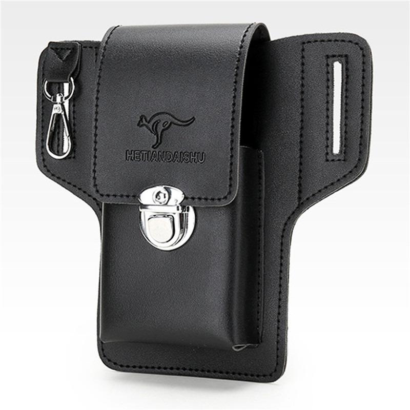 Модная кожаная мужская поясная сумка для телефона, поясная сумка, мужская поясная сумка, многофункциональная водонепроницаемая поясная сумка, сумки через плечо