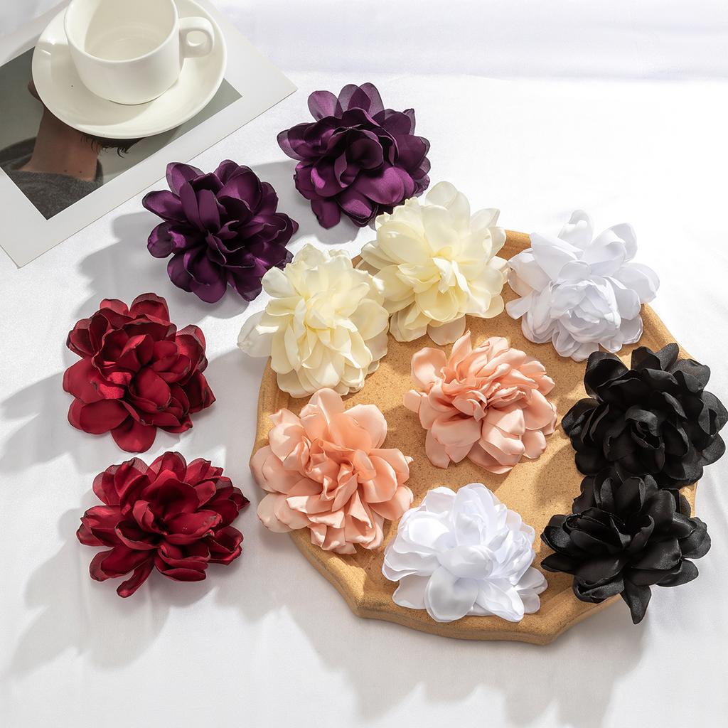 Böhmen Übertrieben Große Flauschige Stoff Blume Tropfen Ohrringe für Frauen Trendy Elegante Blütenblatt Y2K Schmuck Mi Zubehör Geschenk
