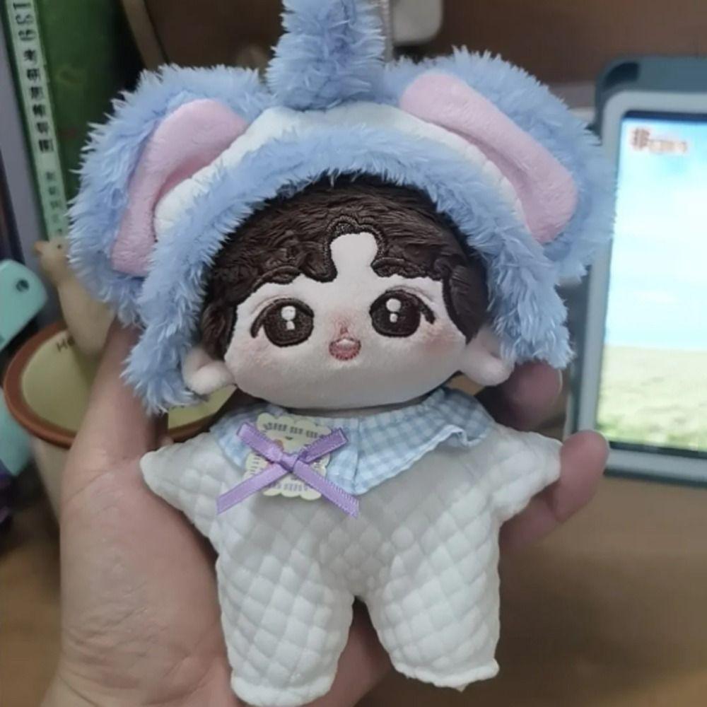 Cartoon Hat 10cm Cotton Doll Clothes Elephant Jumpsuit Doll Dress Up Set  Doll Accessories