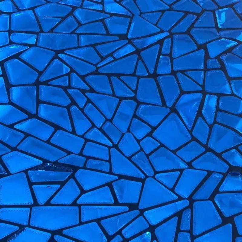 Polyester Flannel Laser Sequin Embroidered Fabric for Banquet Party Dress Skirt Sewing by Half Yard
