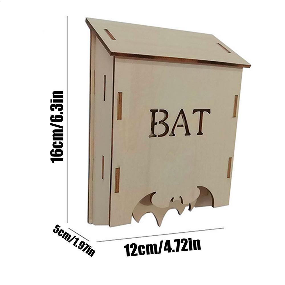 Wooden Bats House Tree Hanging Decor Tree Durable Convenient Suspensions Easy To Install Sturdy Shelter For Yard Outside Summer