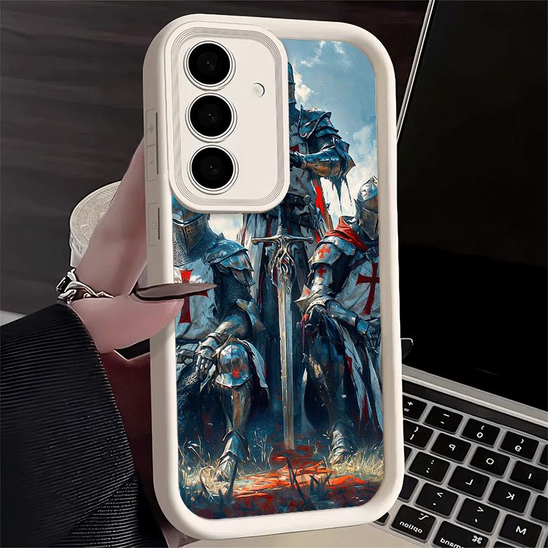 Phone Case for Samsung Galaxy S26 S25 Ultra S24 FE Crusades Knights Templar Shell S23 Plus S22 + S21 S20 5G Soft Silicone Funda