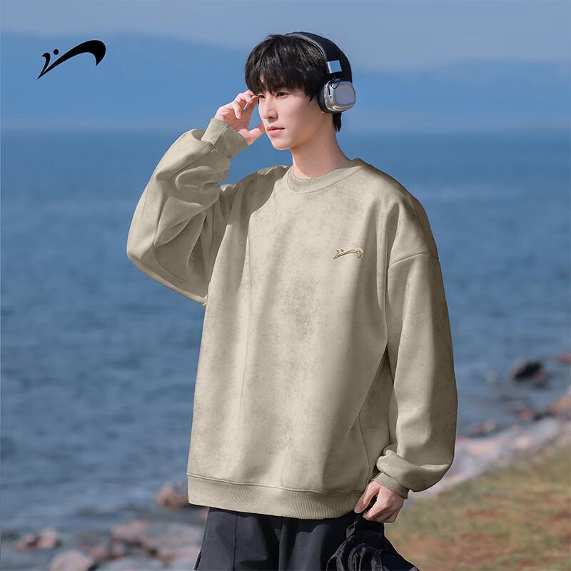 

Guidengniao Men s Distressed Printed Round Neck Sweatshirt L