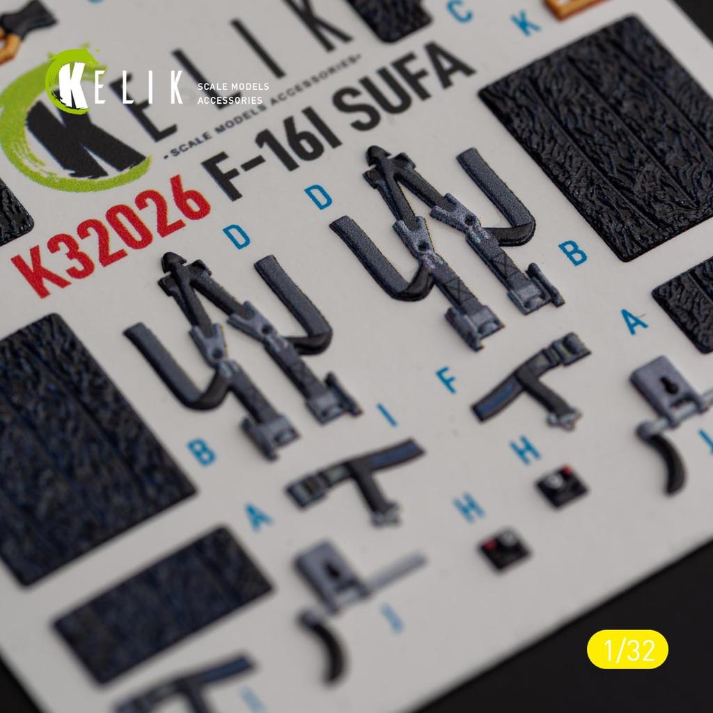 Reskit Sufa Interior 3D Decal Plastic Model Decal RSKK32026 1/32 F-16I (for Academy) (Airplane)