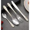 Mirror Finish Silver Gold Plated Stainless Steel Flatware Set Copper Silverware Set Rose Gold Spoon