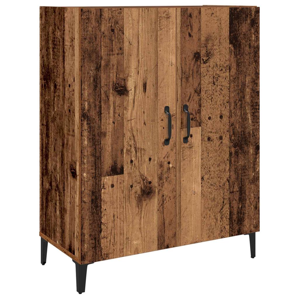 Highboard 2 pcs Reclaimed Wood Wood Based Material