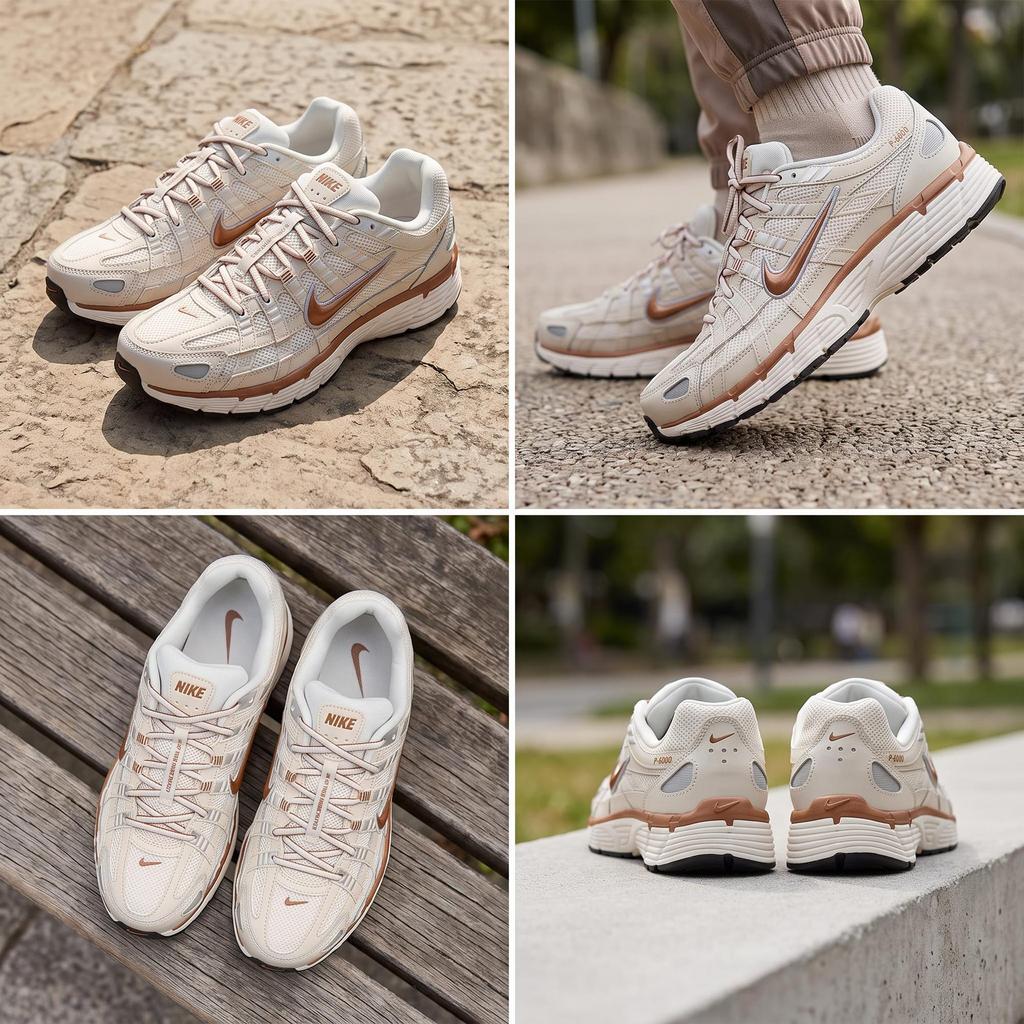 Nike P 6000 Low top Casual Long Distance Running Sprint Running Shoes Unisex Brown CD6404-106
