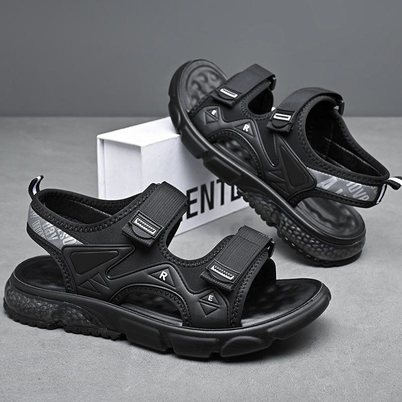 Sandals Summer Men Comfort Hollow Non-slip Soft Lighted Breathable All-match Classic Wearable New Fashion Casual Leather Sandals