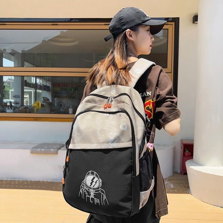 School bag male ins trendy cool high school student style personalized graffiti middle back