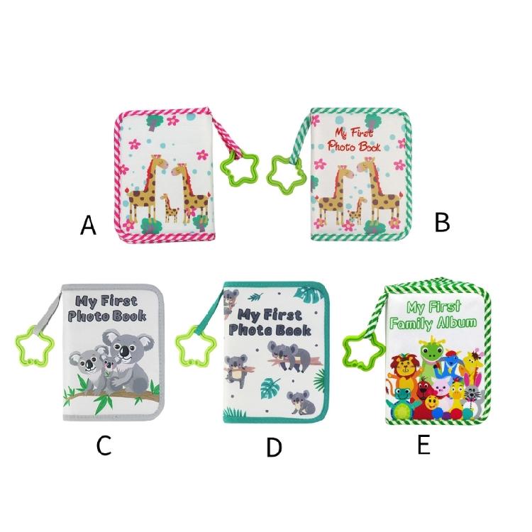 Eerste Jaar Baby Herinneringen Fotoalbum Zacht Stoffen Fotoboek voor het Vastleggen van Speciale Herinneringen met Spiegelende Babydouche Cadeau