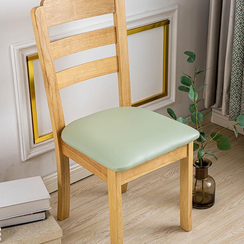 Elastic Three-proof PU Technology Cloth Chair Cover, Button-type Dust Chair Cover, Thickened Imitation Leather Seat Cover
