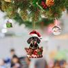 Creative Cute Christmas Dog Car Interior Ornament Acrylic Christmas Tree Decoration Gift
