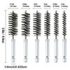 6pcs Stainless Steel Wire Brush Deburring and Polishing Hexagonal Rod Pipe Brush Cleaning Tools Grinding Polishing and Derusting