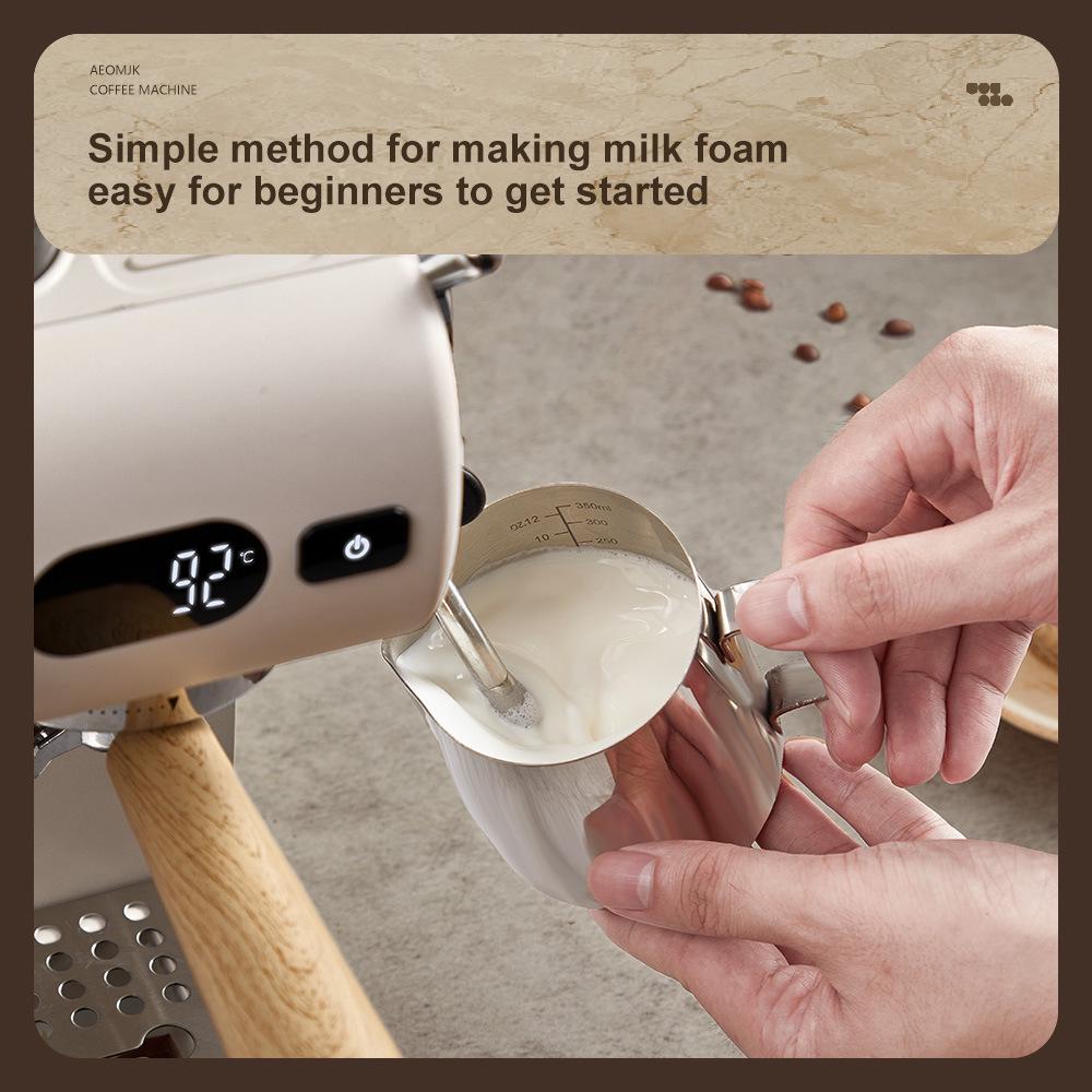 Aeomjk Aimo Ke EU Standard Italian Semi-Automatic Coffee Machine with Integrated Cold Brew and Milk Frother