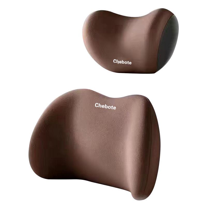 Car Lumbar and Neck Support Pillow - Memory Foam Cushion for All Seasons