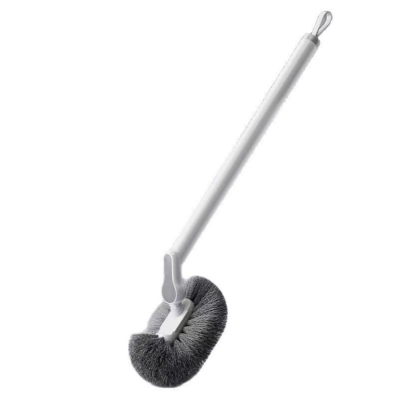 

No-Dead-Angle Toilet Brush: Wall-Mounted, Punch-Free, Extended Handle for Bathroom Cleaning