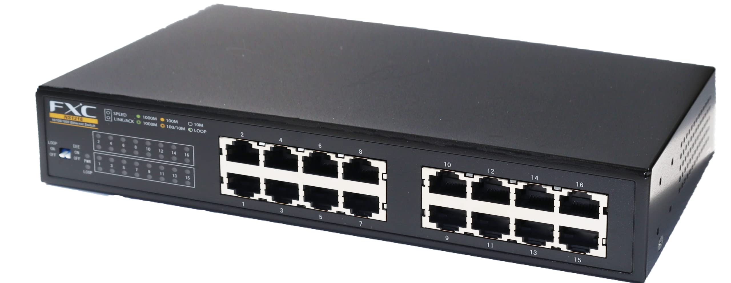 

FXC Loop Detection 16 Port Gigabit Fanless Switching Hub NS1216 [Warranty Included]