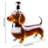 Dackel Hund Whiskeyflasche 3D Geformte Dackelform Whiskeyglas Becher Dackel Karaffe für Bar Home Office Dekoration