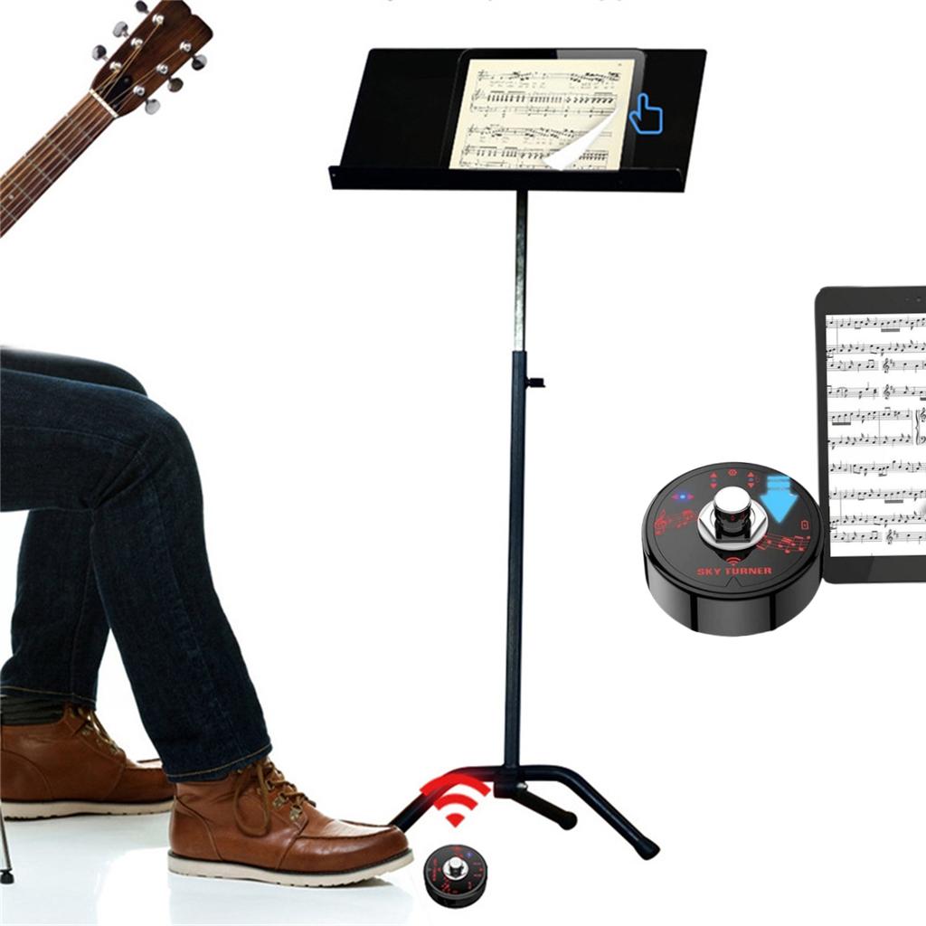 Miwayer Wireless Page Turner Pedal Bluetooth-Compatible Foot Switch with USB Charging for Electronic Music Scores E-books
