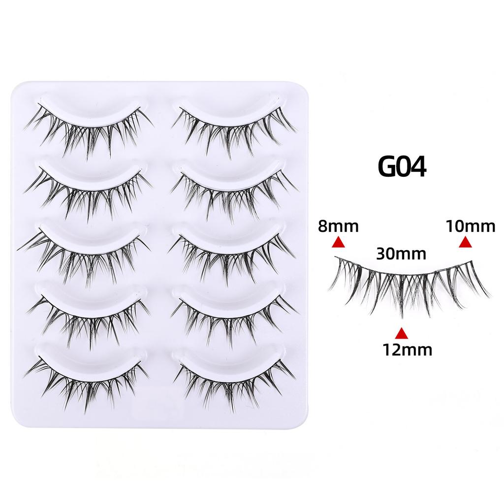 Whole One-piece False Eyelashes Hard Stems Natural Thick COS Thai Makeup Little Devil Daily 2026