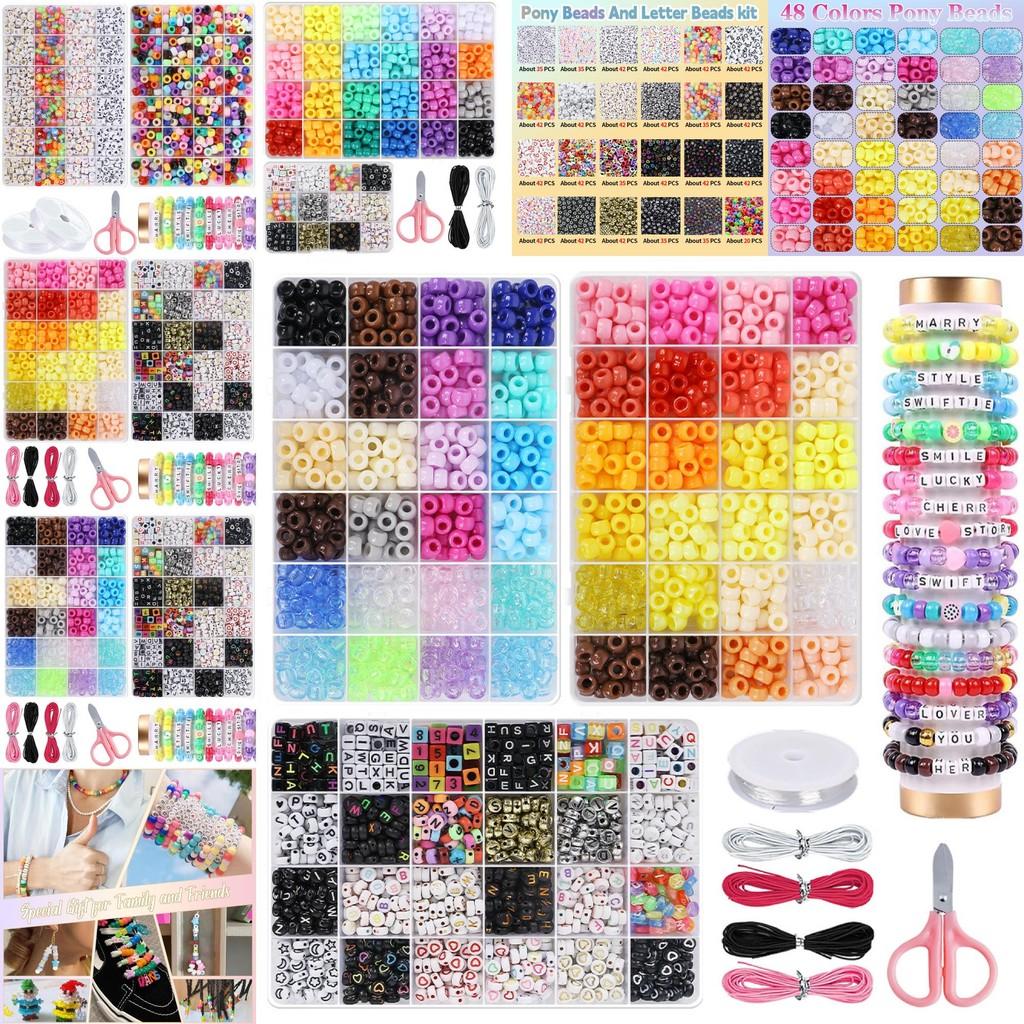 Educational Craft Kit 24color Acrylic Bead Letter Beads Visual Development Skill