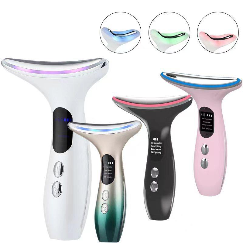 Face Lift EMS Microcurrent Device - LED Photon Facial Massager for Skin Tightening, Anti-Wrinkle Care, Neck & Chin Lifting