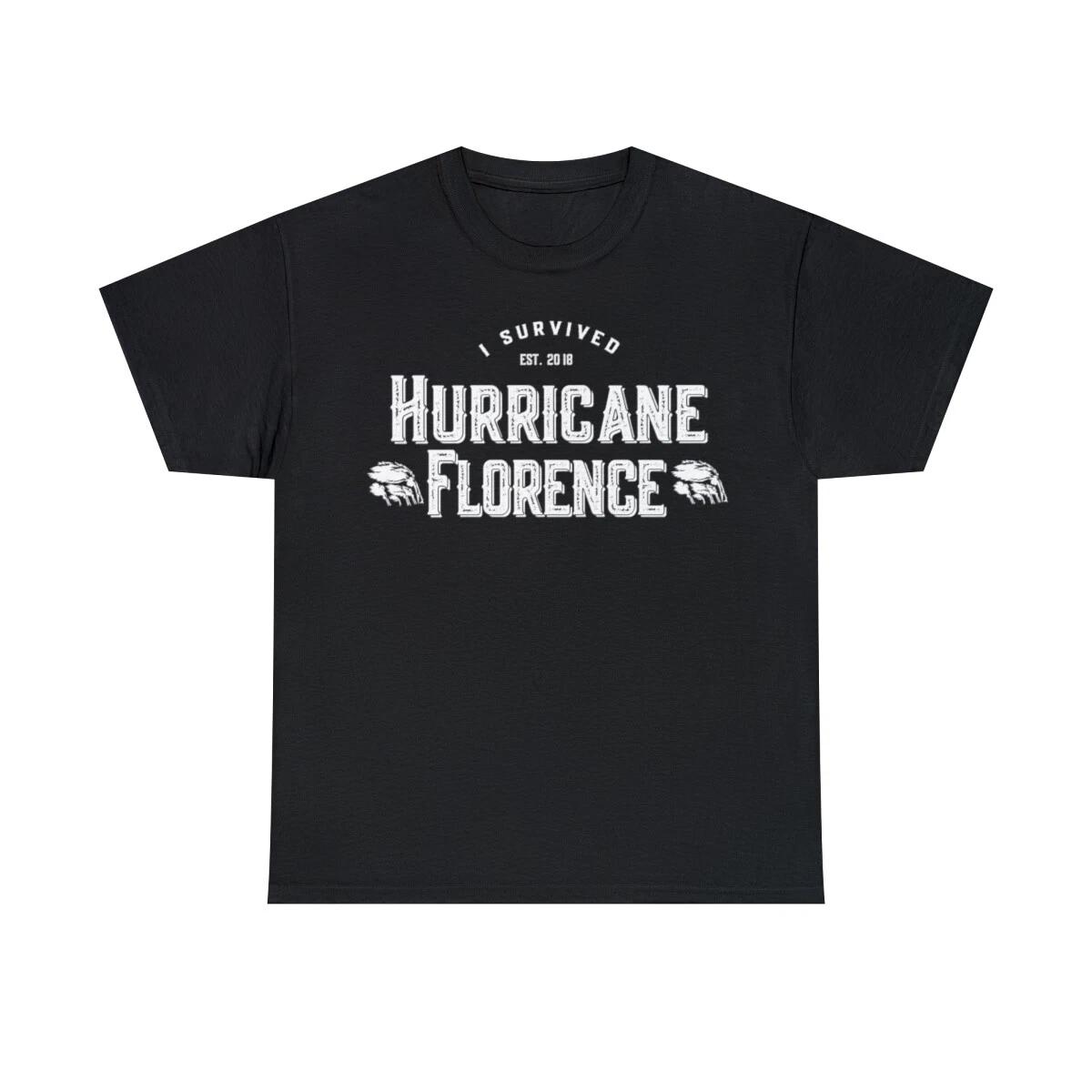 I Survived Hurricane Florence 2018 Graphic T-Shirt, Sizes S-5XL XL