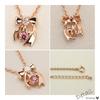 Minnie Silver Pendant Necklace Pink Gold Coated Cubic Zirconia [Disney] (VPCDSW0044)