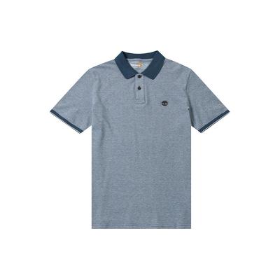 Color Block Logo Embroidered Outdoor Casual Short Sleeve Polo Shirt Men Polo Shirts Blue A2PFM-288