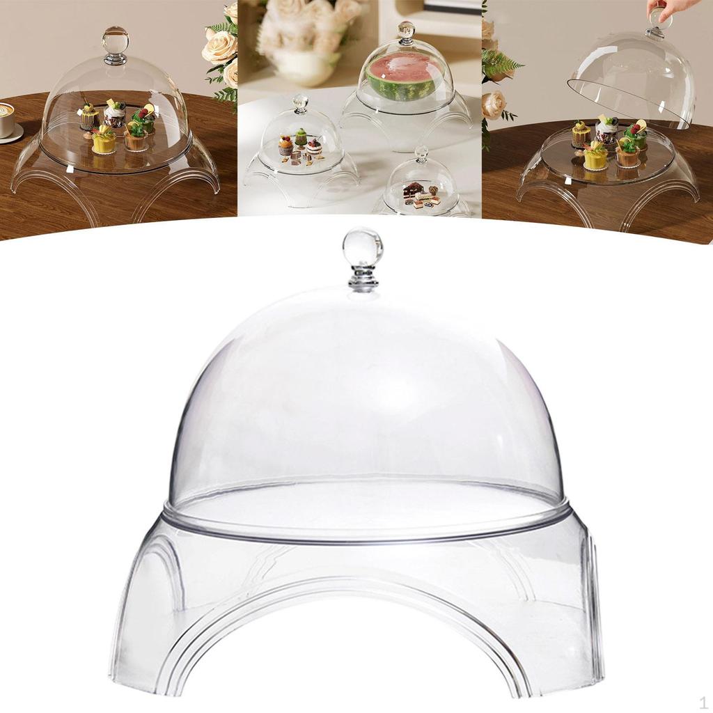 Cake Stand with Cover Fruit Display Server Tray Appetizer Serving Platter for Holiday Festive