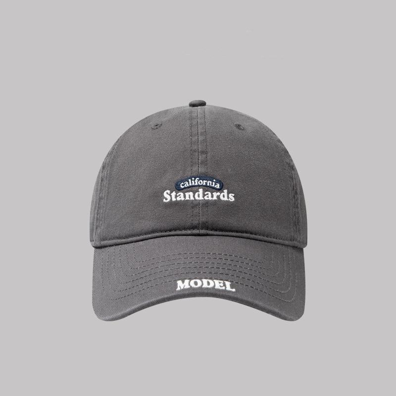 High quality letter embroidered cotton baseball hat men's and women's simple and versatile big head circumference cap tide