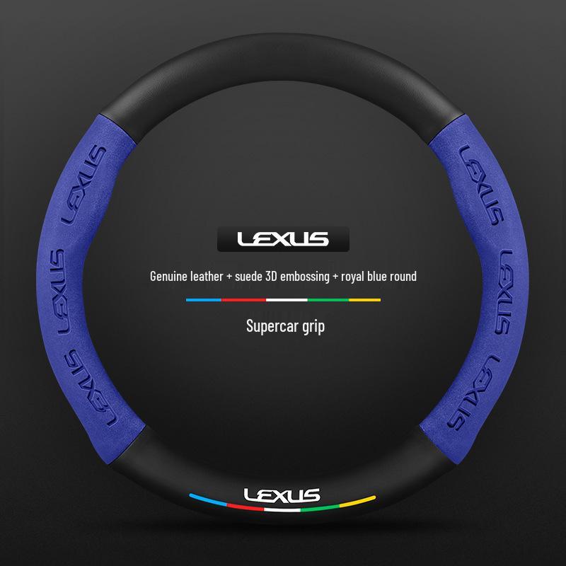 Lexus Steering Wheel Cover: Genuine Leather & Suede for UX, NX, RX, LX, CT
