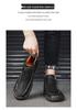 Men's Large Size Martin Boots - Casual Handmade Zipper Short Boots with Plus Velvet for Autumn and Winter