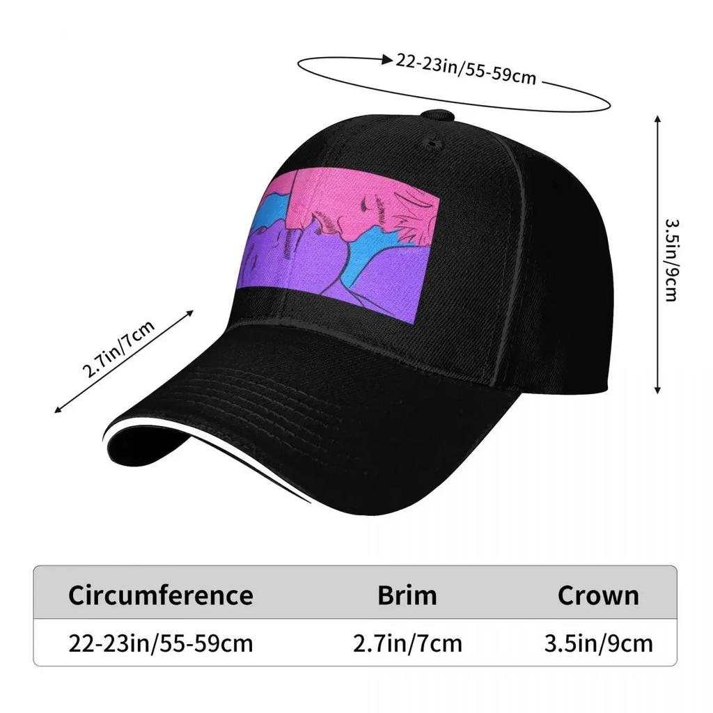 Two Boys Kissing Baseball Cap Golf Hat Luxury  For Women 2025 Unisex's