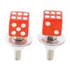 4x Custom DICE License Plate Bolt Screw Red Plastic Motorcycle Chopper Bobber