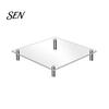 Acrylic Risers for Figurines Cake Stand, Multi-Tier Food Display Clear Cupcake Holder, Detachable Rack Adjustable Metal Support Dessert Table Birthday