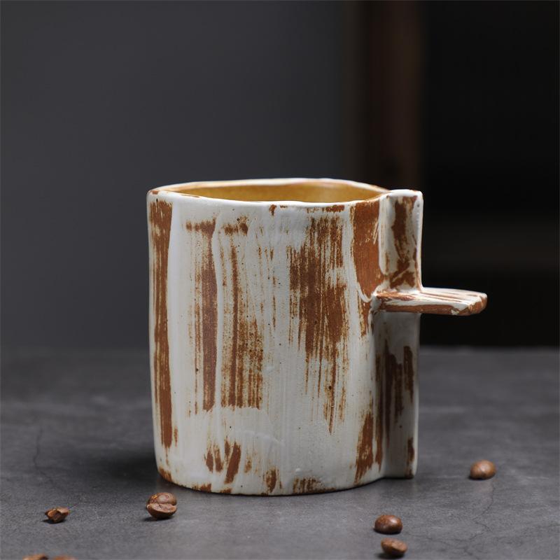 Ceramic Breakfast Cup High Value Couple Water Cup Coarse Pottery Coffee Cup Retro Mug Nordic Creative Cup