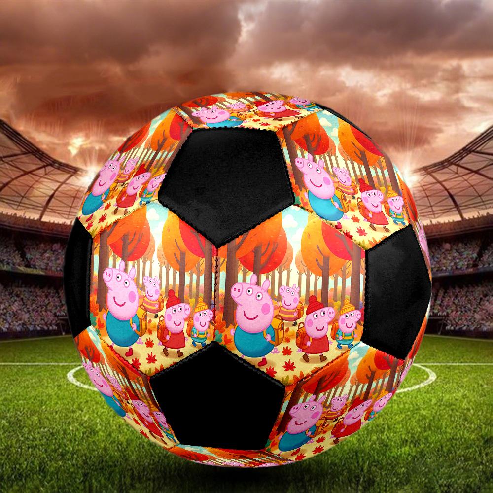 Peppa Pig Soccer Ball Colorful All Ages Machine Stitched PVC Competition Ready Durable High-Bounce.SIZE5