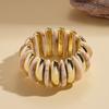 Acryl Geometrisch Rund Spleiß Elastisches Seil Armband Böhmischer Schmuck