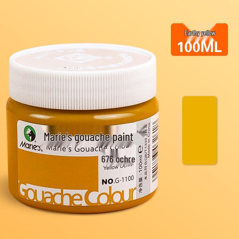 Mali 24-Color Children's Gouache Paint Set, 100ml Washable Art Supplies for Students