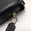 [Gebraucht] Cassie Schwarze Leder Schultertasche Tragetasche Goldene Beschläge Abnehmbarer Riemen - Sehr Gut #M9JZZX