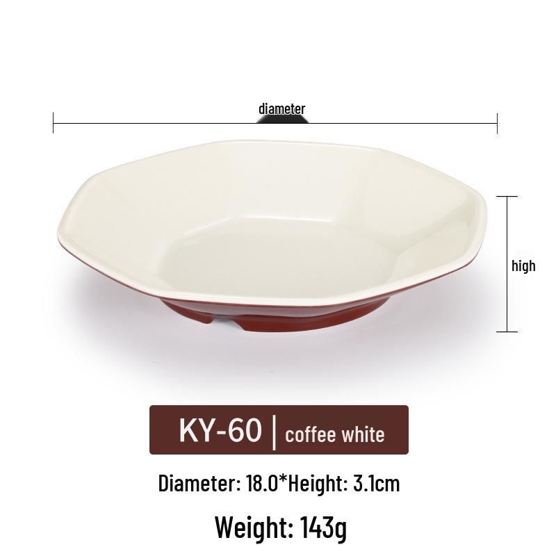Melamine Rectangular Plate for BBQ & Side Dishes - Imitation Porcelain Tableware