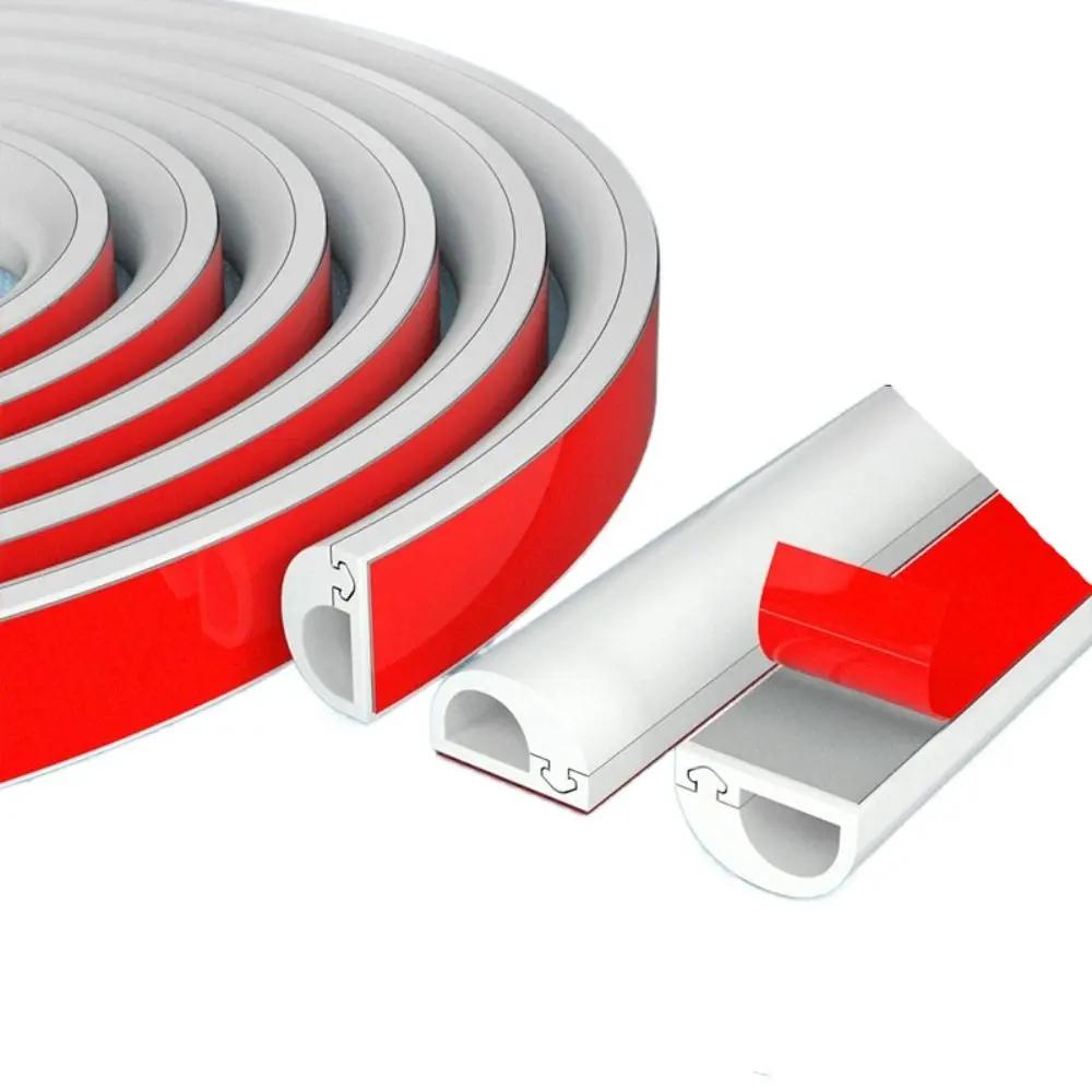 Power Cable Protector Floor Cord Cover Extension Wiring Duct Protector Anti-extrusion Electric Wire Slot Wire Organizer