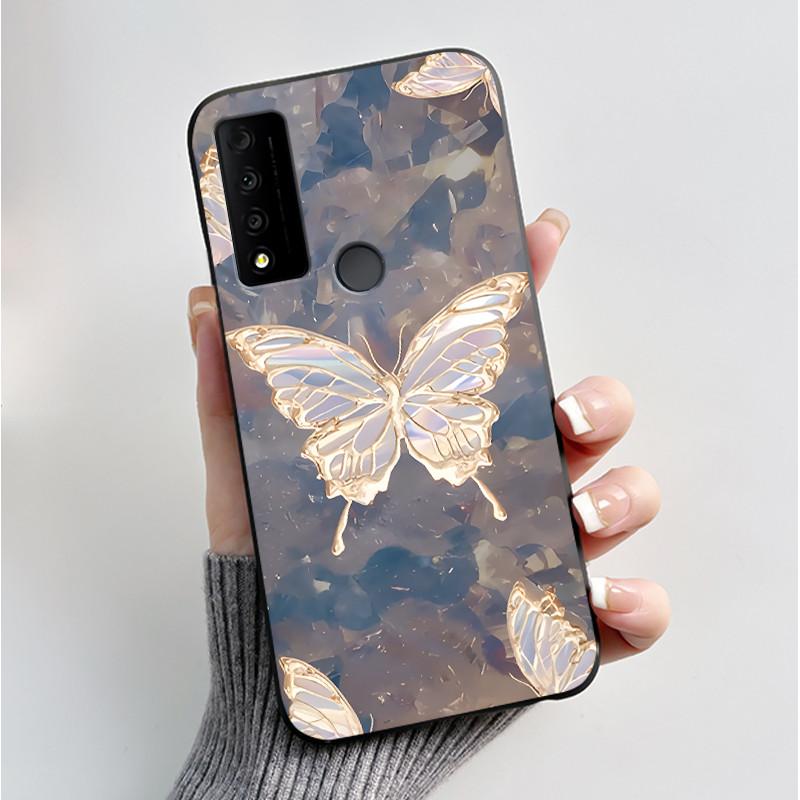 Case For TCL 30V 5G T781S Fundas TCL 30 XL T701DL Capa Soft Silicone Black Shell TCL 30 XE 5G Cover Cute Printing Pattern Casing