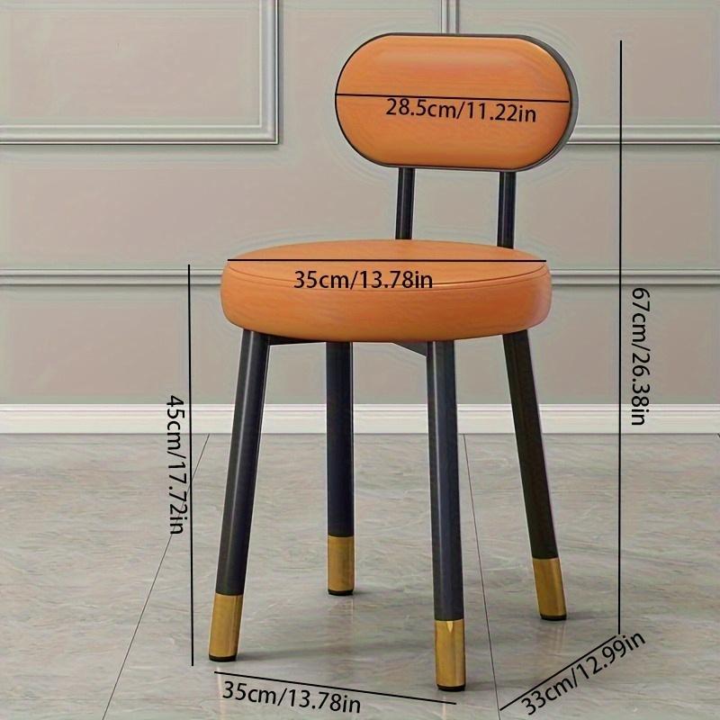 Home Light Luxury Dining Table and Chair Home Breathable Chair Creative Dining Chair Soft Packaging Chair Bedroom Dressing Chair